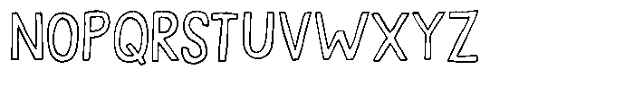 A fool like me Outline Font UPPERCASE
