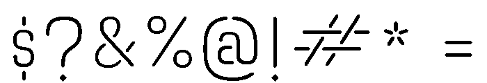 A.ABFLineaire Light Font OTHER CHARS
