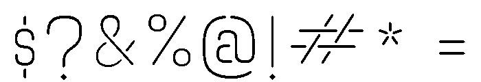A.ABFLineaire Thin Font OTHER CHARS