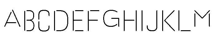 A.ABFLineaire Thin Font UPPERCASE
