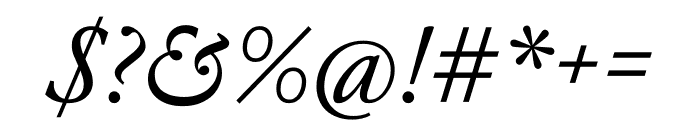 A2 Mazarin Light Italic Font OTHER CHARS