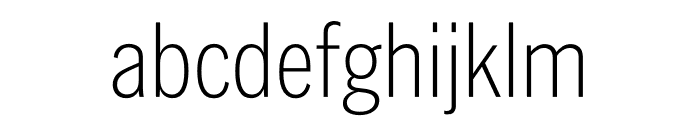 A2 Record Gothic Condensed Light Font LOWERCASE