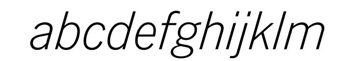 A2 Record Gothic Light Italic Font LOWERCASE