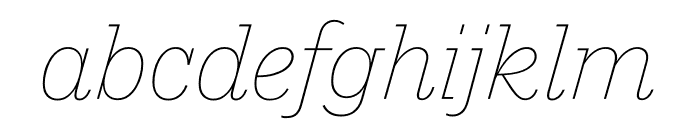 A2 Record Gothic Slab Thin Italic Font LOWERCASE