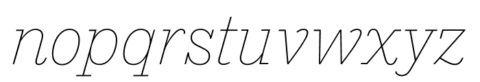 A2 Record Gothic Slab Thin Italic Font LOWERCASE