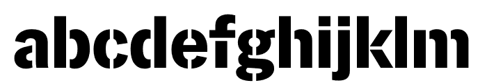 A2 Record Gothic Stencil Bold Font LOWERCASE