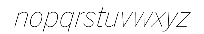 A2 Record Gothic Thin Italic Font LOWERCASE