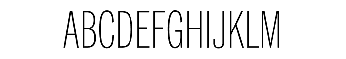 A2 Record Gothic X Condensed Light Font UPPERCASE