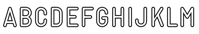 A23D Outline Regular Font UPPERCASE