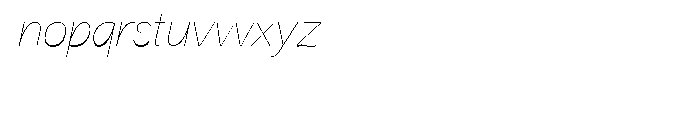 Aaux Next Wide Hairline Italic Font LOWERCASE