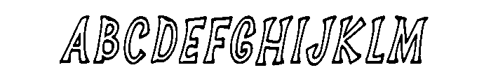 Aahladdaa Italic Font UPPERCASE