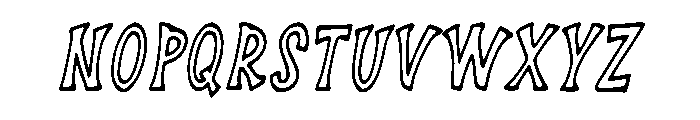 Aahladdaa Italic Font UPPERCASE