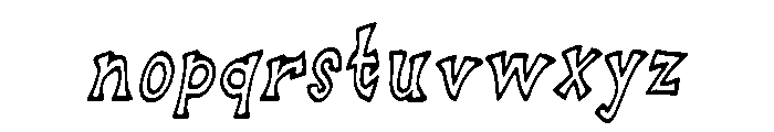 Aahladdaa Italic Font LOWERCASE