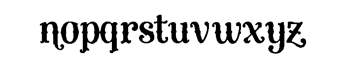 Aaksaraan Wellington Font LOWERCASE