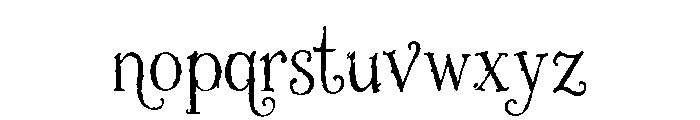 Aaksaraan Whimsink Font LOWERCASE
