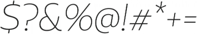 Aalto Sans Essential Alt Thin It otf (100) Font OTHER CHARS