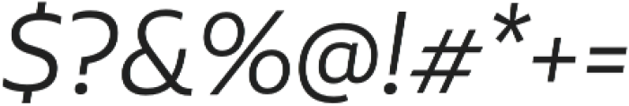 Aalto Sans Pro Light It otf (300) Font OTHER CHARS