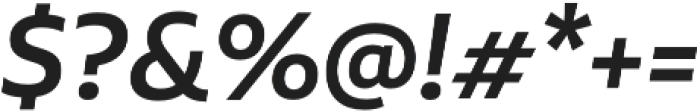 Aalto Sans Pro Medium It otf (500) Font OTHER CHARS
