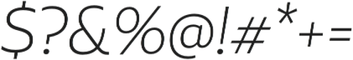 Aalto Sans Pro UltraLight It otf (300) Font OTHER CHARS