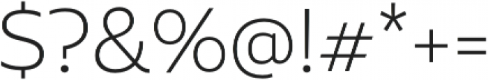 Aalto Sans Pro UltraLight otf (300) Font OTHER CHARS