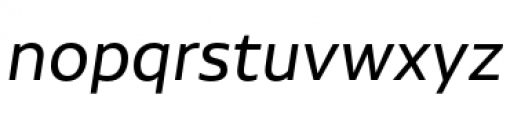 Aalto Sans Essential Alt Regular Italic Font LOWERCASE