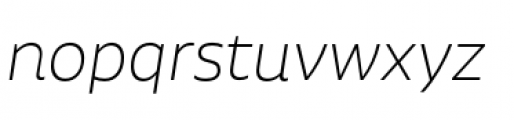 Aalto Sans Essential Ultra Light Italic Font LOWERCASE