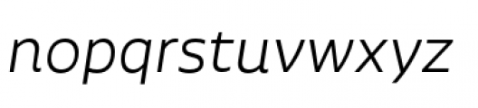 Aalto Sans Pro Light Italic Font LOWERCASE
