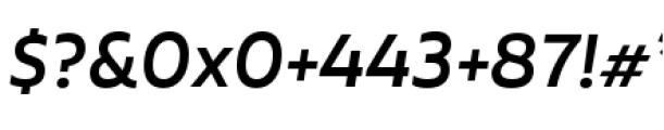 Aalto Sans Pro Medium Italic Font OTHER CHARS