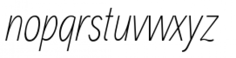 Aaux Next Compressed Thin Italic Font LOWERCASE