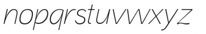 Aaux Next Wide Thin Italic Font LOWERCASE