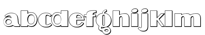 Aafia 3D Regular Font LOWERCASE