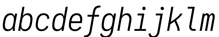 Aardvark Fixed Light Italic Font LOWERCASE