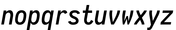 Aardvark Fixed Medium Italic Font LOWERCASE
