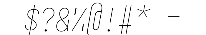 Aardvark Fixed Thin Italic Font OTHER CHARS