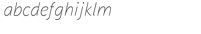 Aaux Pro Thin Italic Font LOWERCASE