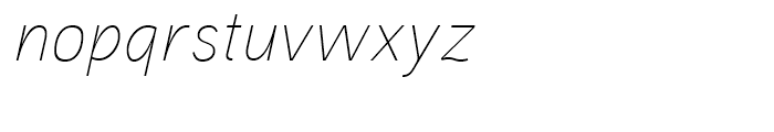 Aaux Pro Thin Italic Font LOWERCASE