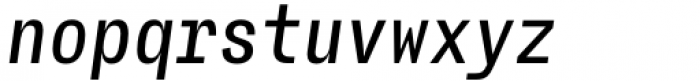AA Actual Mono Medium Italic Font LOWERCASE