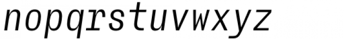 AA Actual Mono Regular Italic Font LOWERCASE