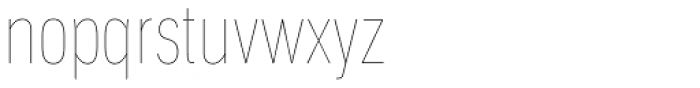 Aago Compressed Hairline Font LOWERCASE