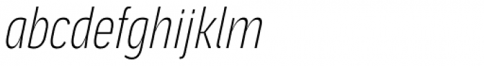 Aago Compressed Thin Italic Font LOWERCASE
