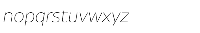 Aalto Sans Essential Alt Thin It Font LOWERCASE