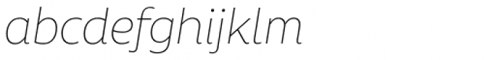 Aalto Sans Essential Thin Italic Font LOWERCASE
