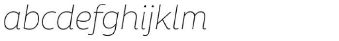 Aalto Sans Pro Thin Italic Font LOWERCASE