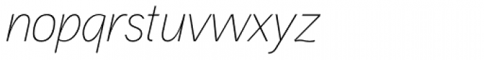Aaux Next Thin Italic Font LOWERCASE