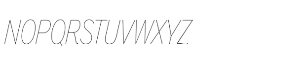 Aaux Pro Compressed Hairline Italic Font UPPERCASE