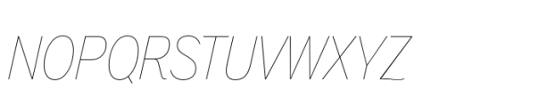 Aaux Pro Condensed Hairline Italic Font UPPERCASE
