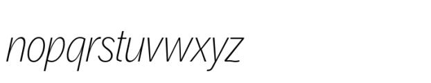 Aaux Pro Condensed Thin Italic Font LOWERCASE