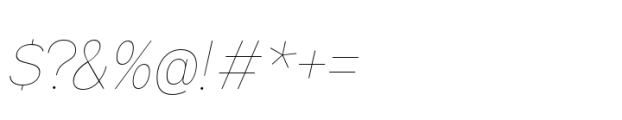 Aaux Pro Hairline Italic Font OTHER CHARS