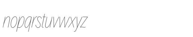 Aaux Pro Paneuropean Compressed Hairline Italic Font LOWERCASE