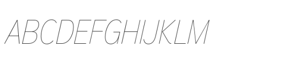 Aaux Pro Paneuropean Condensed Hairline Italic Font UPPERCASE